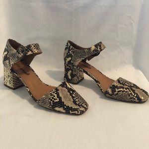 Free People snakeskin Mary Janes